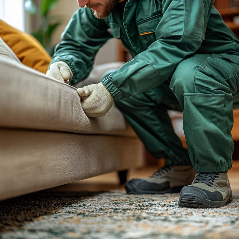 Profissional verificando o ambiente